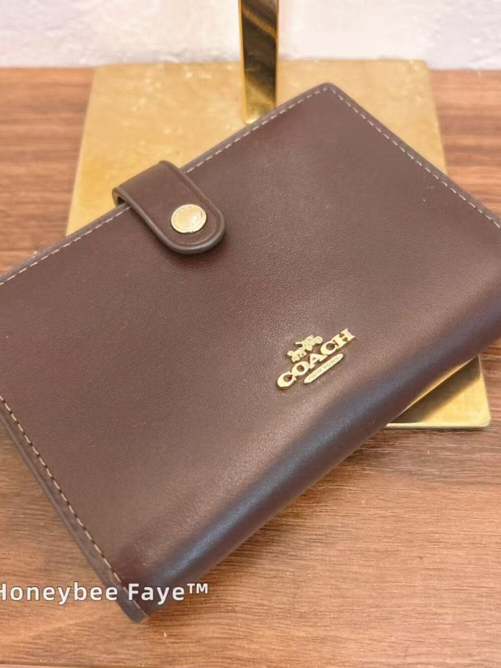 NWT Coach 2-In-1 Wallet CCL71 Gold/Espresso